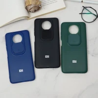 قاب سیلیکونی TPU محافظ لنزدار کشویی Xiaomi Redmi Note 9T دارک