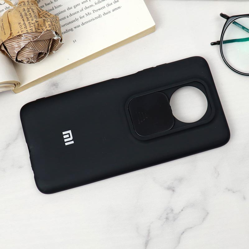 قاب سیلیکونی TPU محافظ لنزدار کشویی Xiaomi Redmi Note 9T دارک