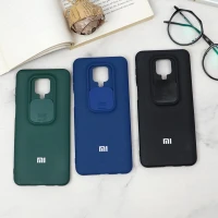 قاب سیلیکونی TPU محافظ لنزدار کشویی Xiaomi Redmi Note 9s / Note 9 Pro دارک