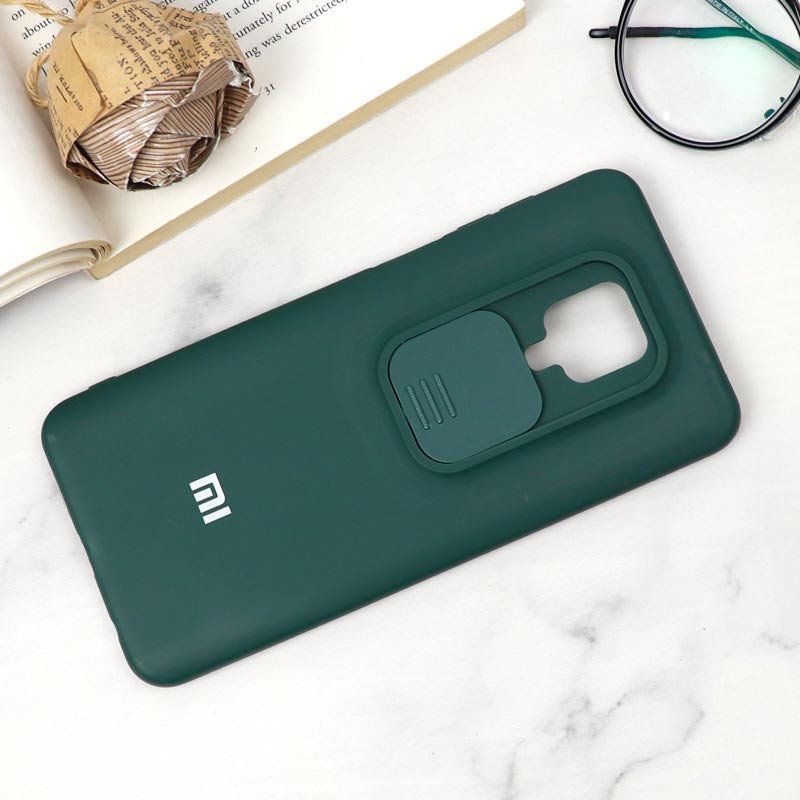 قاب سیلیکونی TPU محافظ لنزدار کشویی Xiaomi Redmi Note 9s / Note 9 Pro دارک