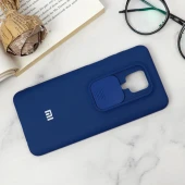 قاب سیلیکونی TPU محافظ لنزدار کشویی Xiaomi Redmi Note 9s / Note 9 Pro دارک