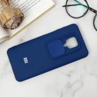 قاب سیلیکونی TPU محافظ لنزدار کشویی Xiaomi Redmi Note 9s / Note 9 Pro دارک