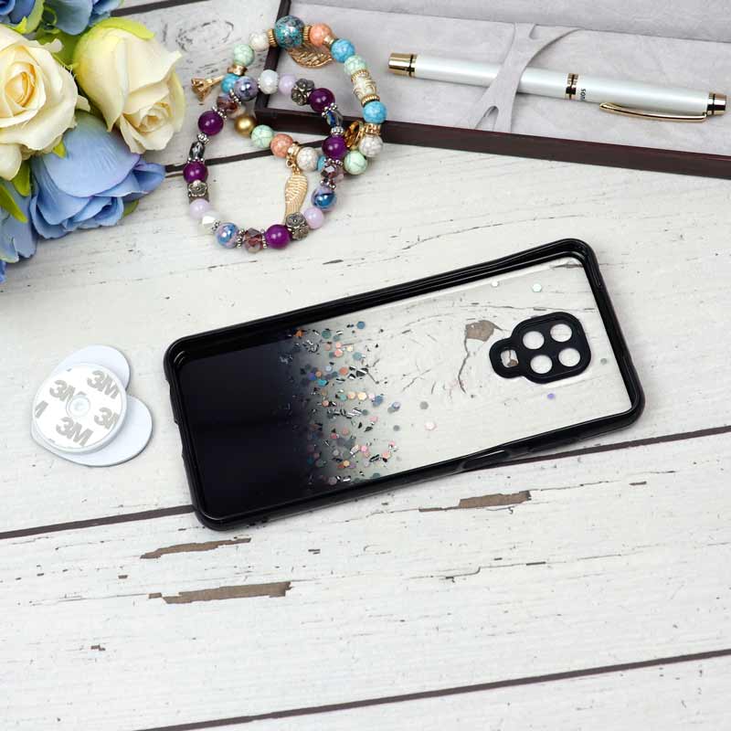 قاب محافظ لنزدار اکلیلی شفاف پاپ سوکت دار Xiaomi Redmi Note 9s / Note 9 Pro