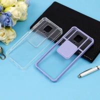 قاب PC شفاف ضربه گیر محافظ لنزدار کشویی Xiaomi Redmi Note 9s / Redmi Note Pro