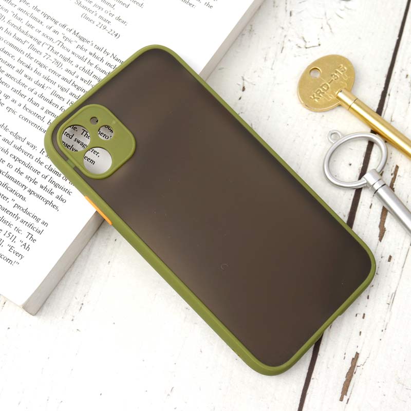 قاب PC مات محافظ لنز دار iPhone 11