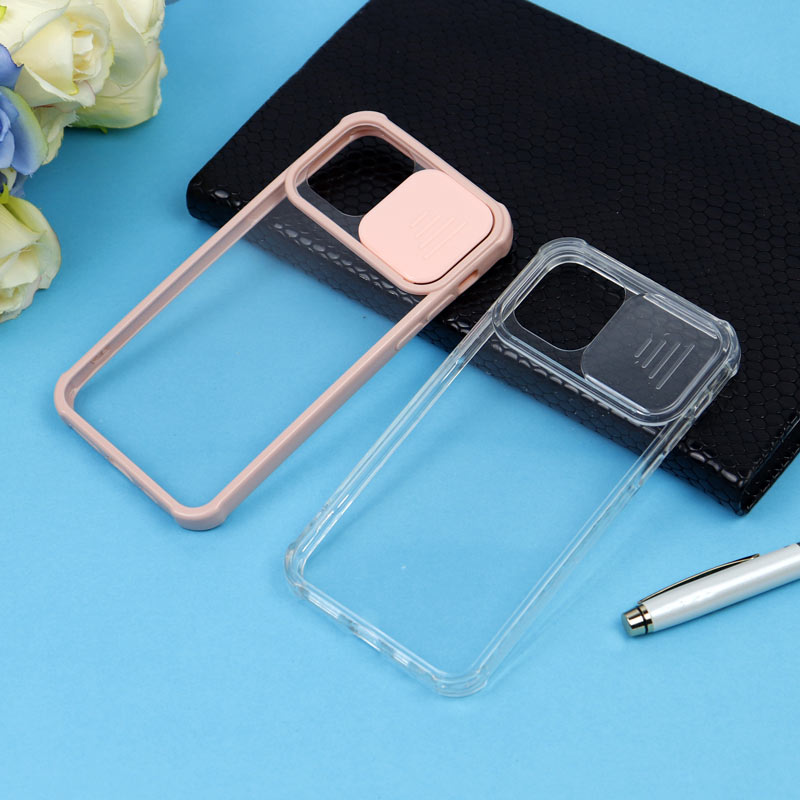 قاب PC شفاف ضربه گیر محافظ لنزدار کشویی iPhone 11 Pro