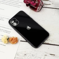 قاب محافظ لنزدار My Case پشت گلسی iPhone 12 مشکی