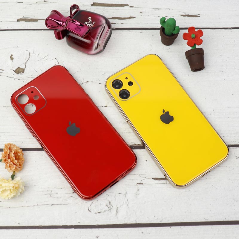 قاب محافظ لنزدار My Case پشت گلسی iPhone 12 رنگی