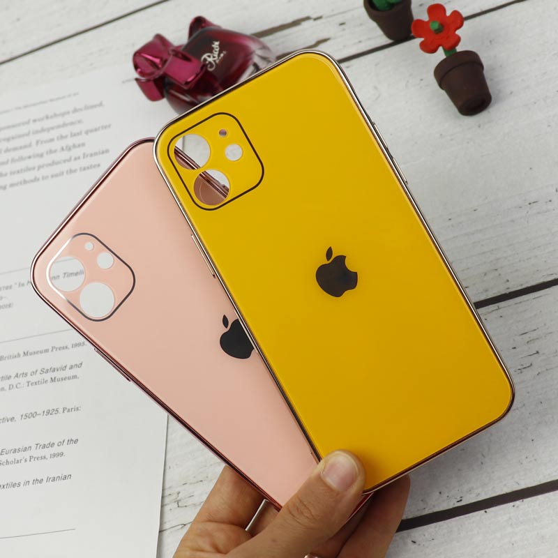 قاب محافظ لنزدار My Case پشت گلسی iPhone 12 رنگی