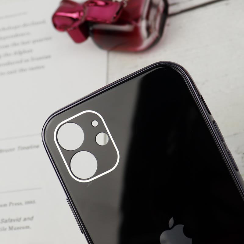 قاب محافظ لنزدار My Case پشت گلسی iPhone 12 مشکی