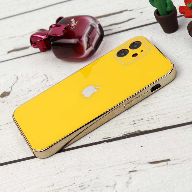 قاب محافظ لنزدار My Case پشت گلسی iPhone 12 رنگی