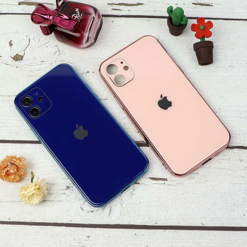 قاب محافظ لنزدار My Case پشت گلسی iPhone 12 رنگی