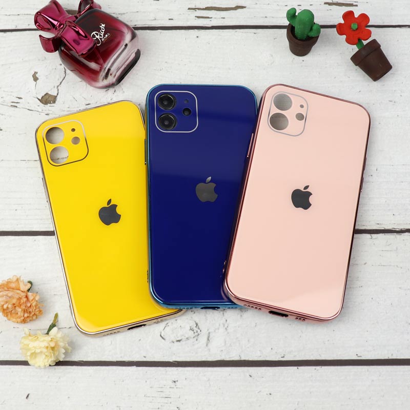 قاب محافظ لنزدار My Case پشت گلسی iPhone 12 رنگی