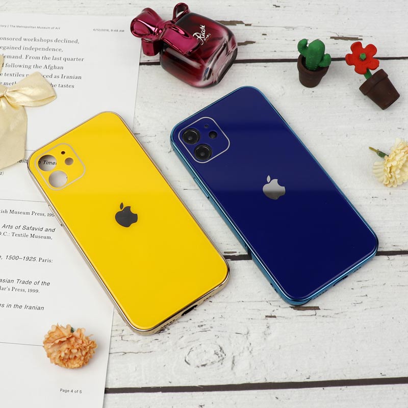 قاب محافظ لنزدار My Case پشت گلسی iPhone 12 رنگی