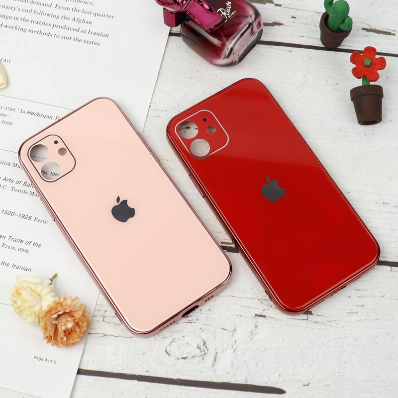 قاب محافظ لنزدار My Case پشت گلسی iPhone 12 رنگی