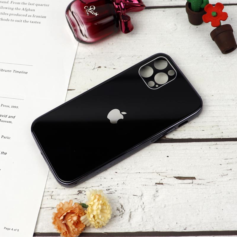 قاب محافظ لنزدار My Case پشت گلسی iPhone 12 Pro مشکی