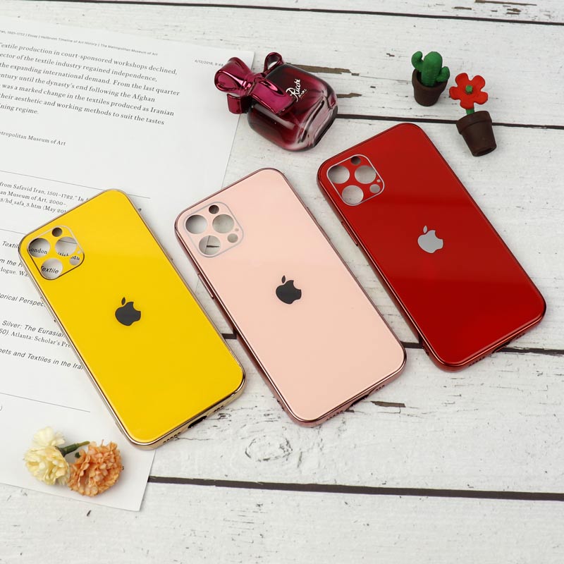 قاب محافظ لنزدار My Case پشت گلسی iPhone 12 Pro رنگی