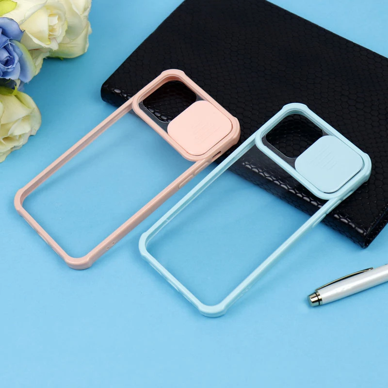 قاب PC شفاف ضربه گیر محافظ لنزدار کشویی iPhone 12 Pro