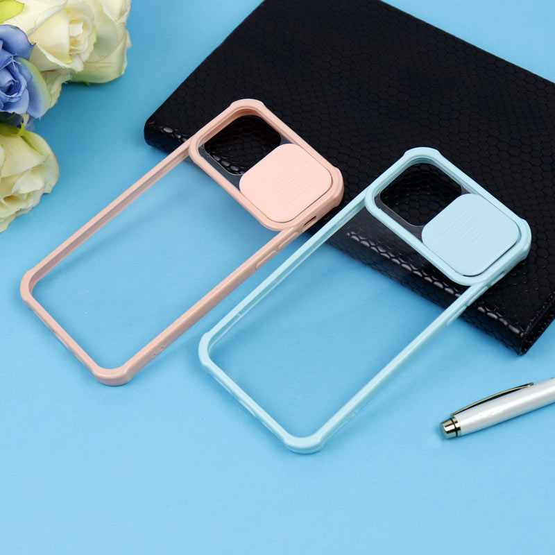 قاب PC شفاف ضربه گیر محافظ لنزدار کشویی iPhone 12 Pro