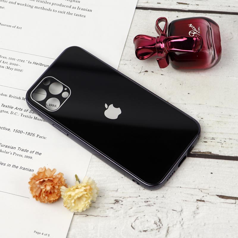 قاب محافظ لنزدار My Case پشت گلسی iPhone 12 Pro مشکی