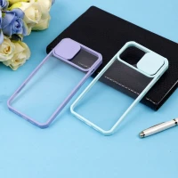 قاب PC شفاف ضربه گیر محافظ لنزدار کشویی iPhone 12 Pro Max