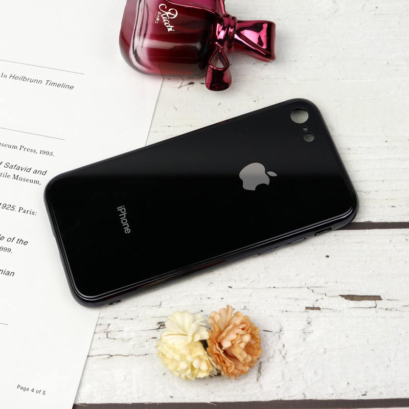 قاب محافظ لنزدار My Case پشت گلسی iPhone 7/8 مشکی