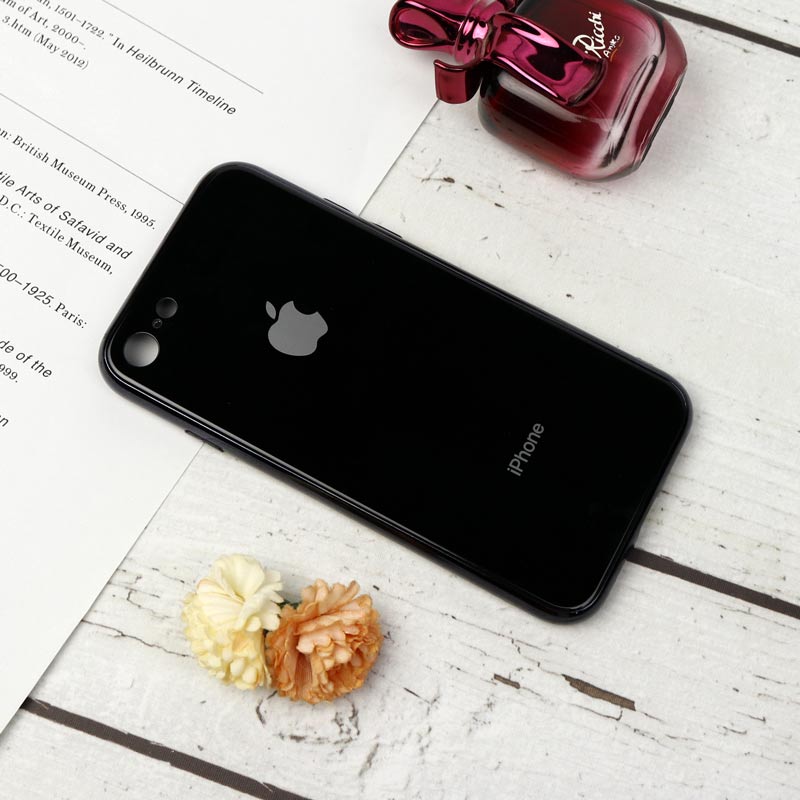 قاب محافظ لنزدار My Case پشت گلسی iPhone 7/8 مشکی