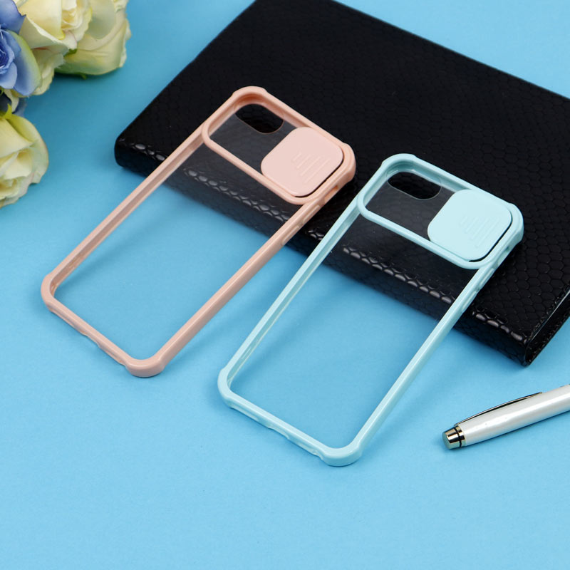 قاب PC شفاف ضربه گیر محافظ لنزدار کشویی iPhone 7/8