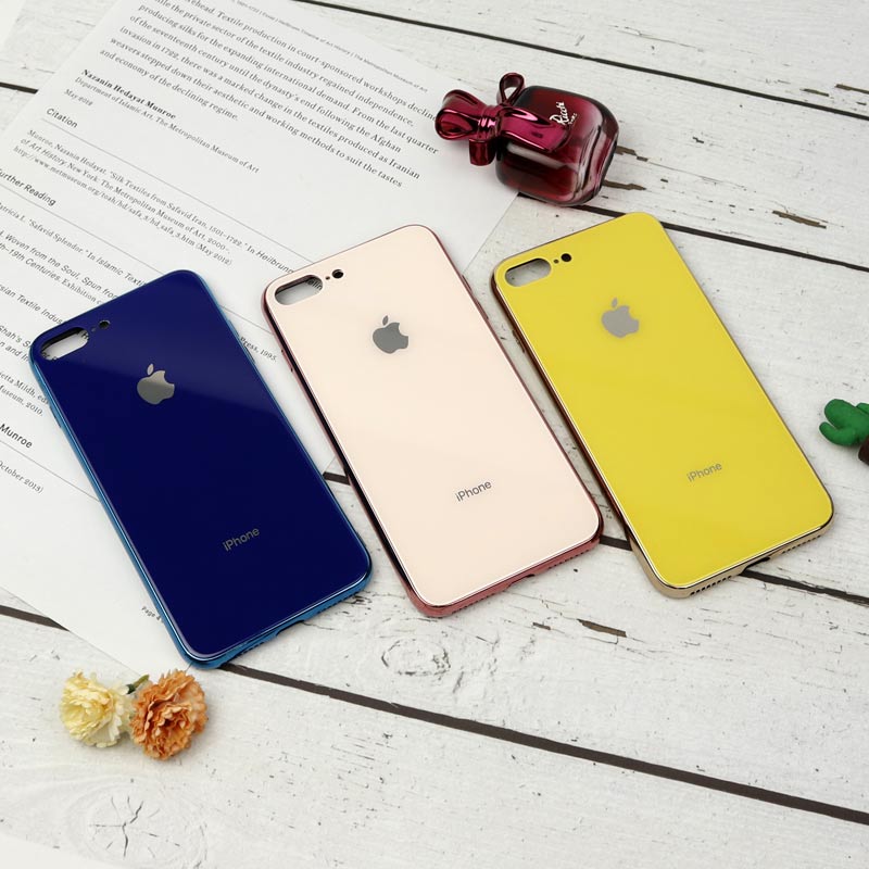 قاب محافظ لنزدار My Case پشت گلسی iPhone 7 Plus / 8 Plus رنگی