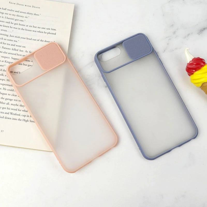 قاب PC مات محافظ لنز دار کشویی iPhone 7 Plus / 8 Plus