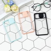 قاب PC شفاف ضربه گیر محافظ لنزدار کشویی iPhone X/XS