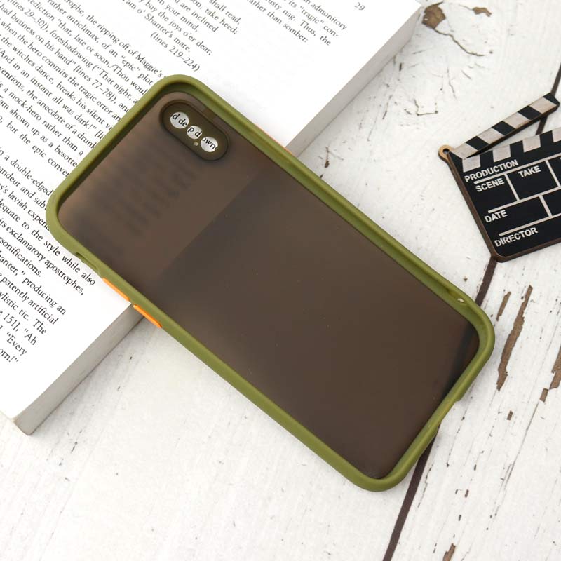 قاب PC مات محافظ لنز دار iPhone X/XS