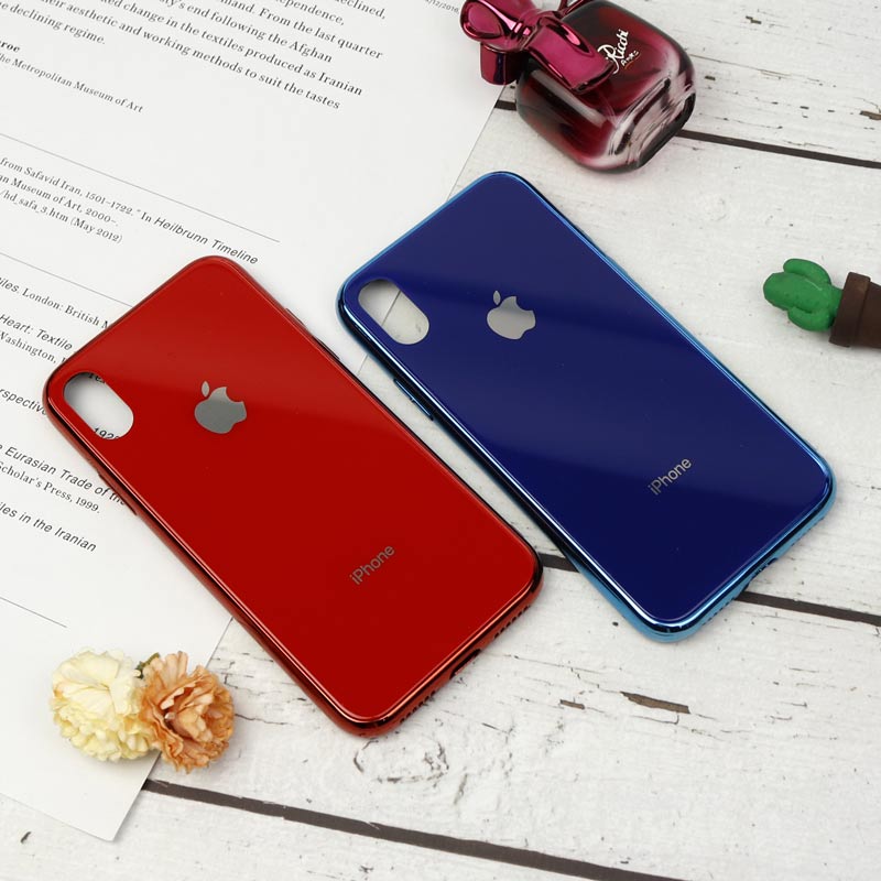 قاب My Case پشت گلسی iPhone X/XS رنگی