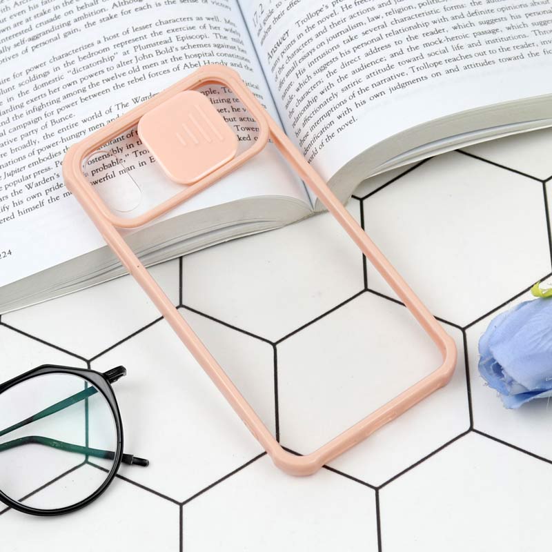 قاب PC شفاف ضربه گیر محافظ لنزدار کشویی iPhone X/XS