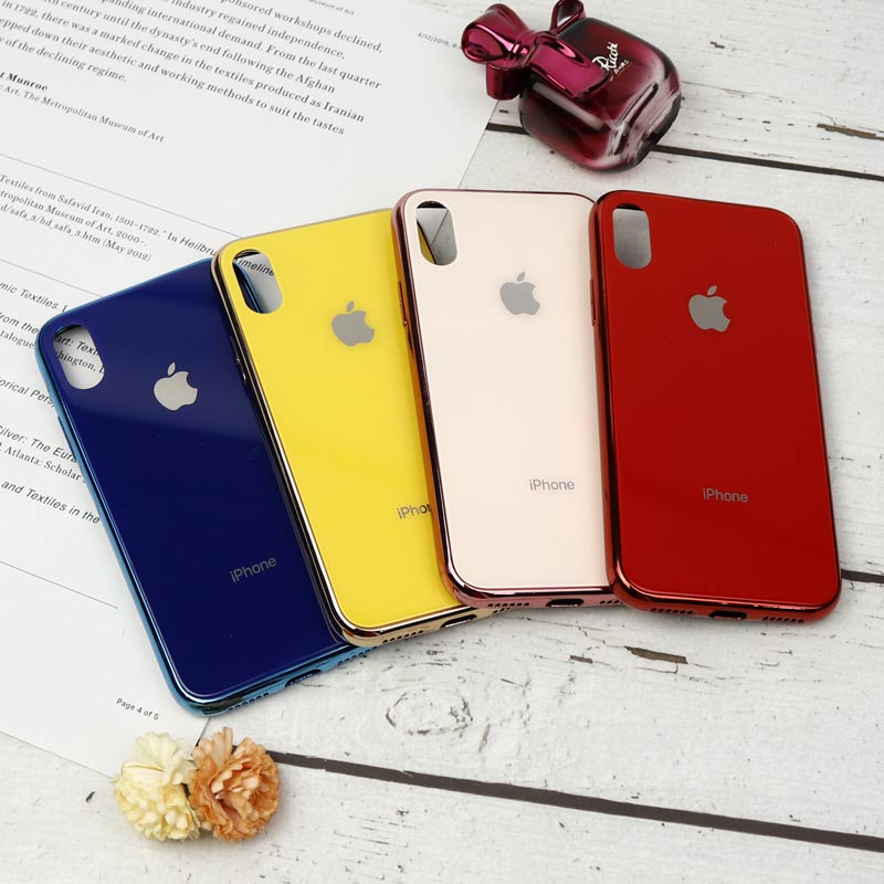 قاب My Case پشت گلسی iPhone X/XS رنگی