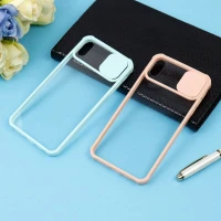 قاب PC شفاف ضربه گیر محافظ لنزدار کشویی iPhone XS Max