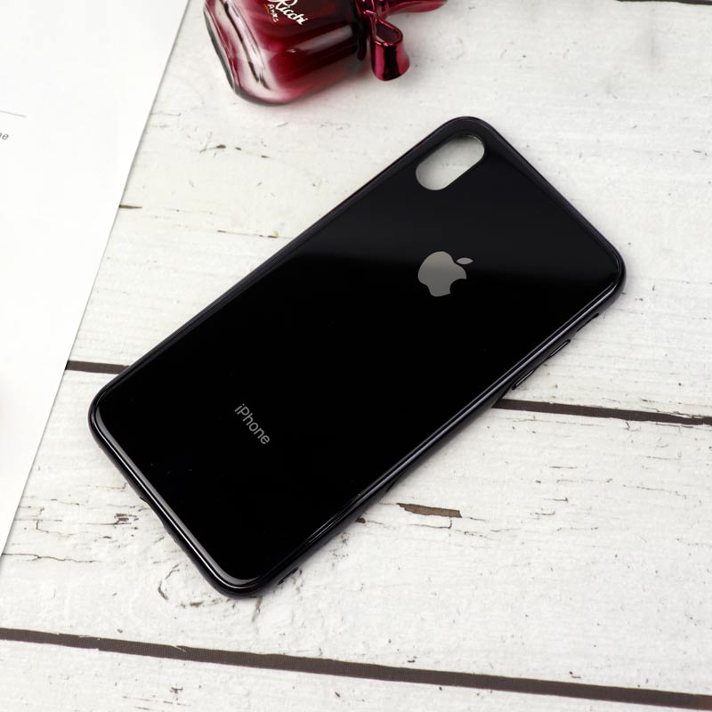 قاب My Case پشت گلسی iPhone XS Max مشکی