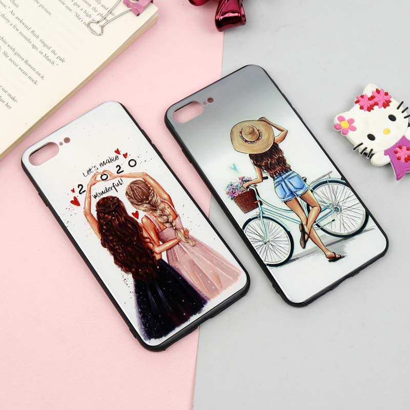 قاب فانتزی برجسته دخترانه آیفون iPhone 7 Plus / 8 Plus سری 16