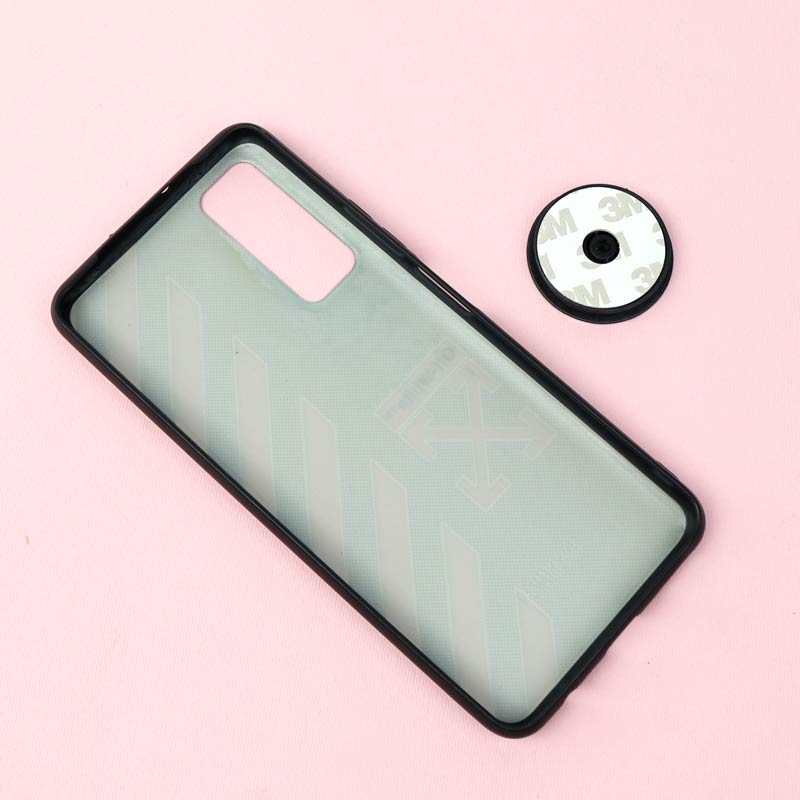 قاب فانتزی برجسته + پاپ سوکت طرح Off White هواوی Y7a سری D