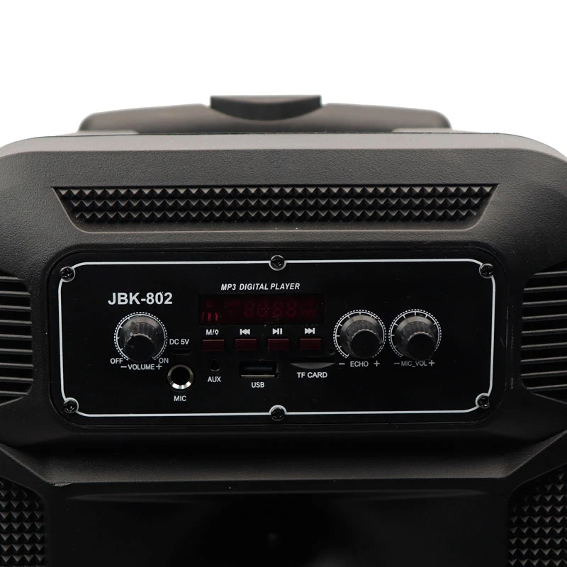 اسپیکر چمدانی بلوتوثی رم و فلش خور JBK-802 + میکروفون و ریموت کنترل