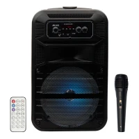 اسپیکر چمدانی بلوتوثی رم و فلش خور JBK-802 + میکروفون و ریموت کنترل
