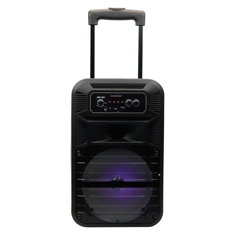 اسپیکر چمدانی بلوتوثی رم و فلش خور JBK-802 + میکروفون و ریموت کنترل
