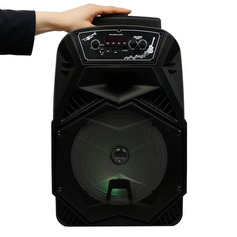 اسپیکر چمدانی بلوتوثی رم و فلش خور JBK-0806S + میکروفون و ریموت کنترل