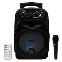 اسپیکر چمدانی بلوتوثی رم و فلش خور JBK-0806S + میکروفون و ریموت کنترل