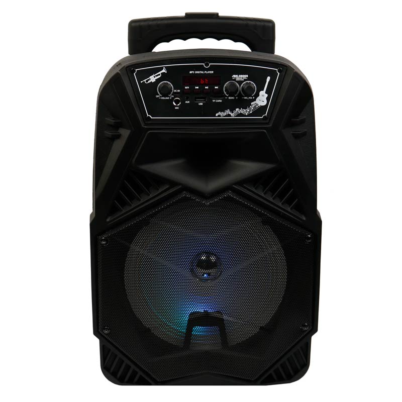 اسپیکر چمدانی بلوتوثی رم و فلش خور JBK-0806S + میکروفون و ریموت کنترل