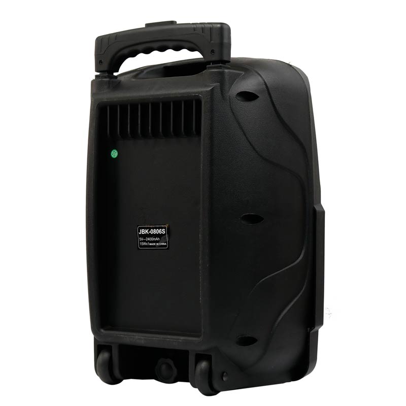 اسپیکر چمدانی بلوتوثی رم و فلش خور JBK-0806S + میکروفون و ریموت کنترل