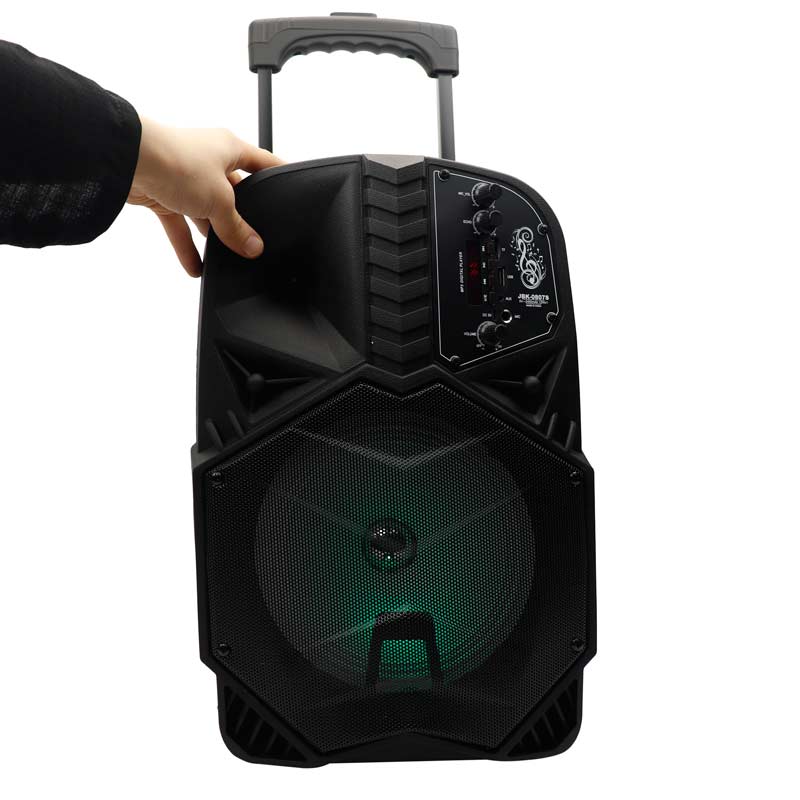 اسپیکر چمدانی بلوتوثی رم و فلش خور JBK-0807S + میکروفون و ریموت کنترل