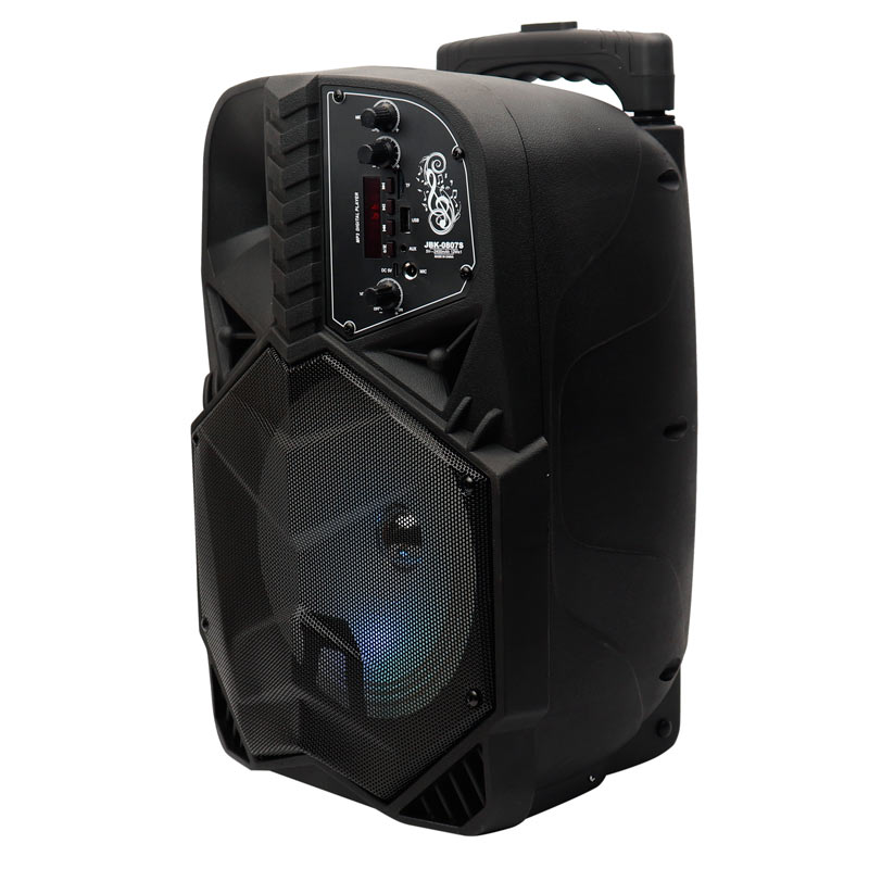 اسپیکر چمدانی بلوتوثی رم و فلش خور JBK-0807S + میکروفون و ریموت کنترل