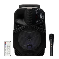 اسپیکر چمدانی بلوتوثی رم و فلش خور JBK-0807S + میکروفون و ریموت کنترل