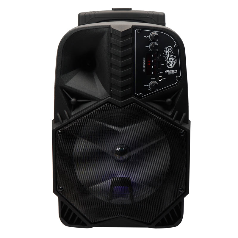 اسپیکر چمدانی بلوتوثی رم و فلش خور JBK-0807S + میکروفون و ریموت کنترل